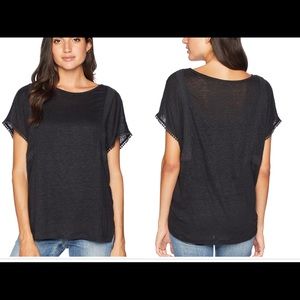 NWT NYDJ women’s Linen Tee with lace detail XL